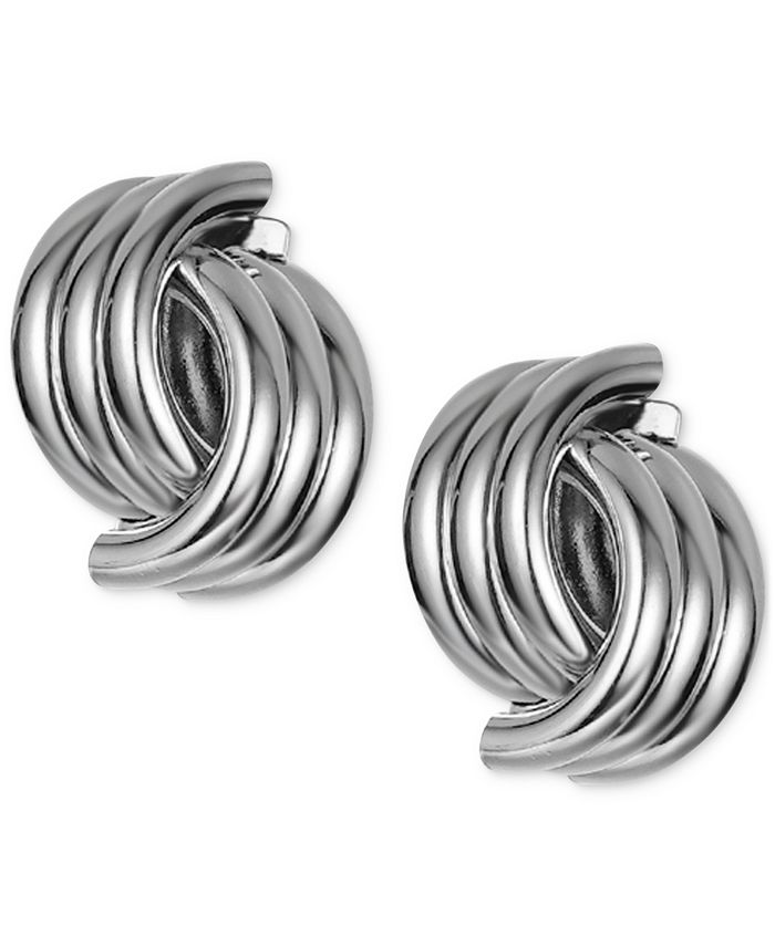 Charter Club - Silver-Tone Triple-Ring Drop Earrings