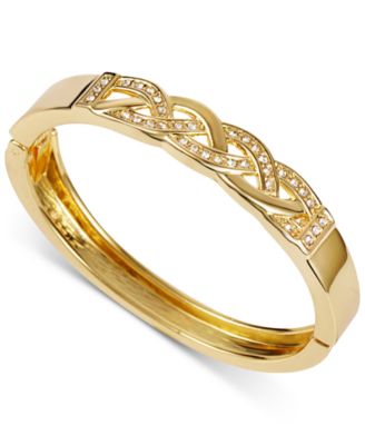 Charter Club - Pav&eacute; Braid Bangle Bracelet