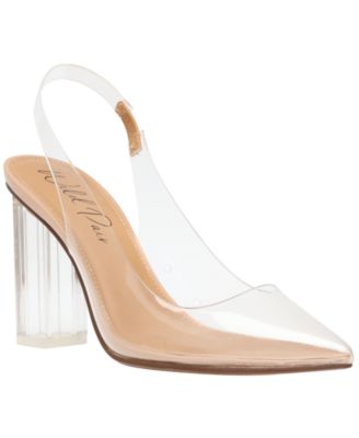 Photo 1 of SIZE 9.5 M Wild Pair Dharma Slingback Clear Vinyl Pumps, 
