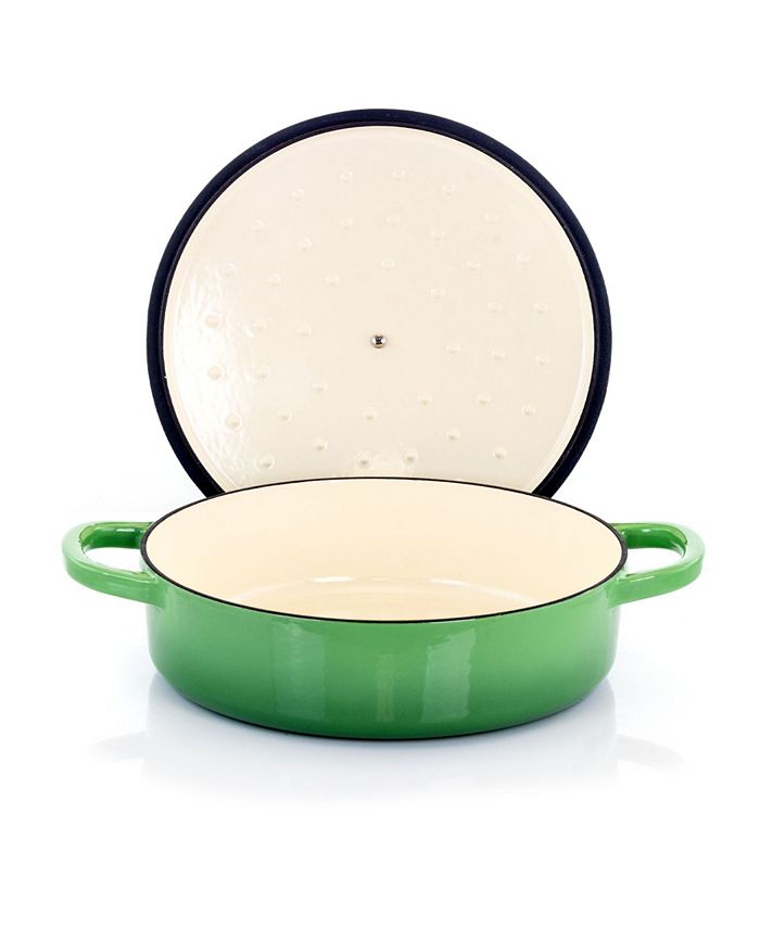 CrockPot Artisan 5 Quart Round Enameled Braiser Pan with Self Basting