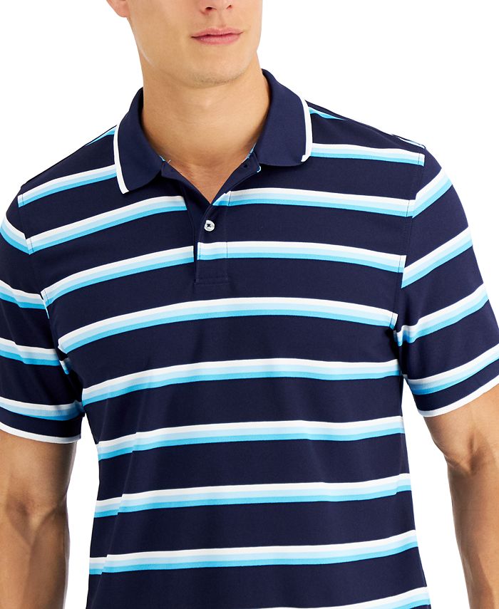 Club Room Men's Multi-Stripe Sport Polo Shirt, Created For Macy's - Macy's