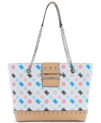 guess greta logo tote