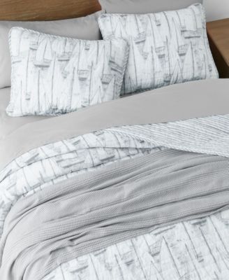 Chevron Stripe Yarn Dye Cotton Blanket, Full/Queen