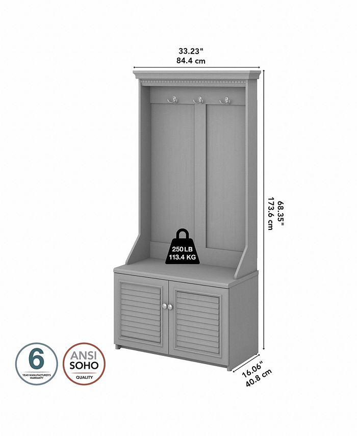 Bush Furniture Fairview Hall Tree with Shoe Storage Bench Macy's