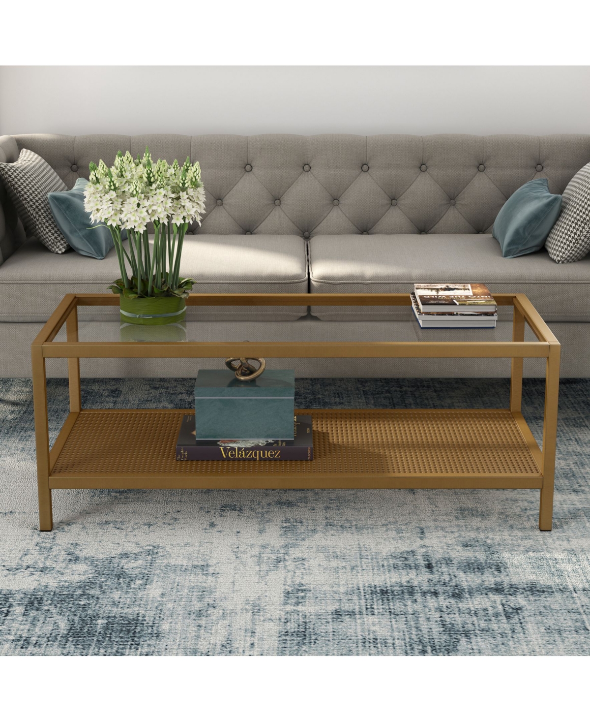 Rigan Coffee Table - Gold-Tone