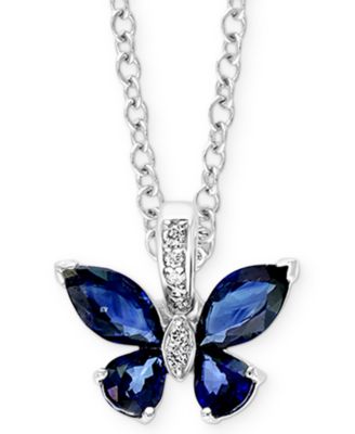 sapphire butterfly necklace