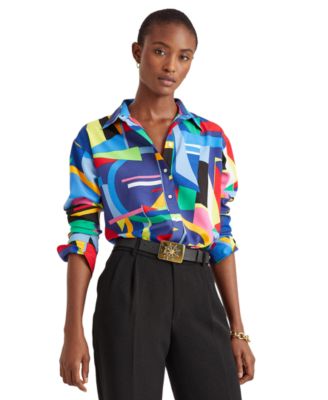 lauren ralph lauren geometric print top