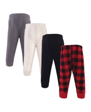 Hudson Baby Boys and Girls Quilted Jogger Pants Pack of 4