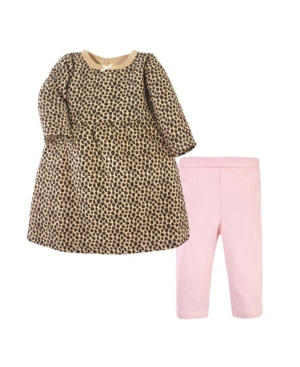 Hudson Baby Toddler Girl Quilted Cotton Dress and Leggings Set