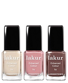 3-Pc. Naturally Charming Lakur Enhanced Colour Nail Polish Set