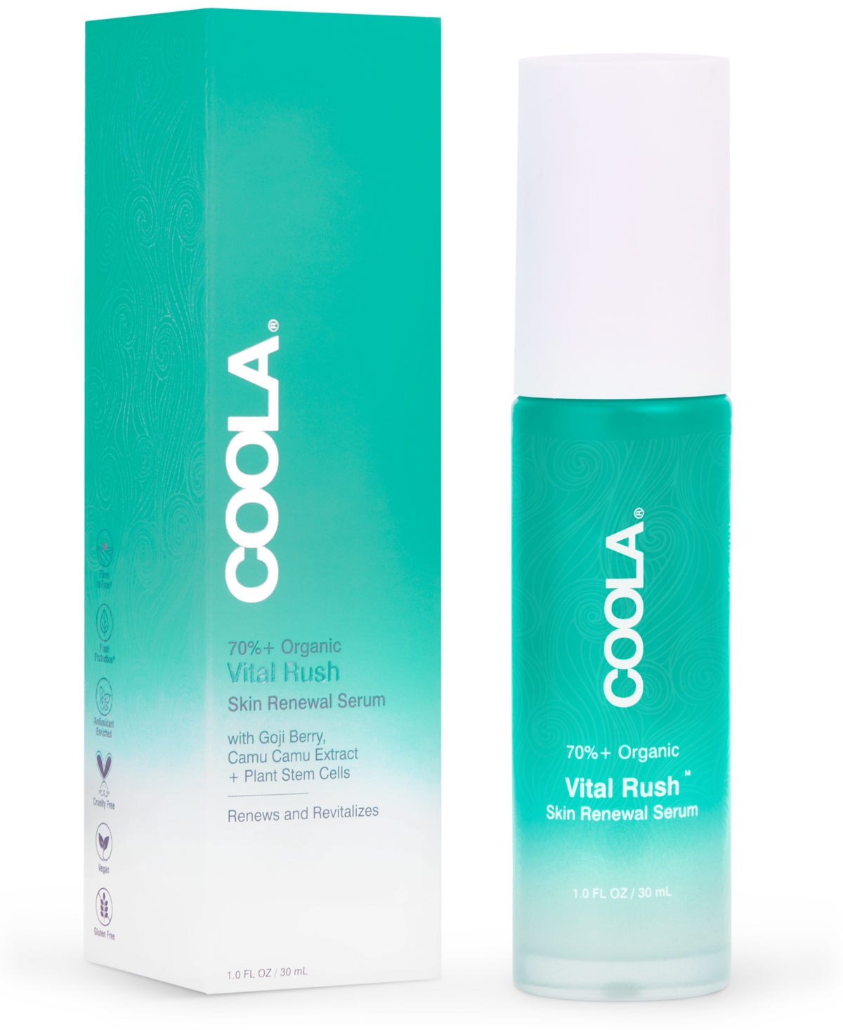 Coola Vital Rush Organic Skin Renewal Serum, 1-oz.
