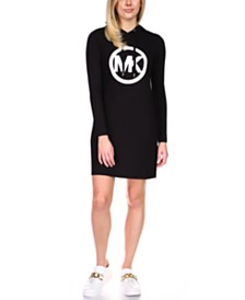 Michael Circle Logo Hoodie Dress, Regular & Petite & Reviews - Dresses - - Macy's