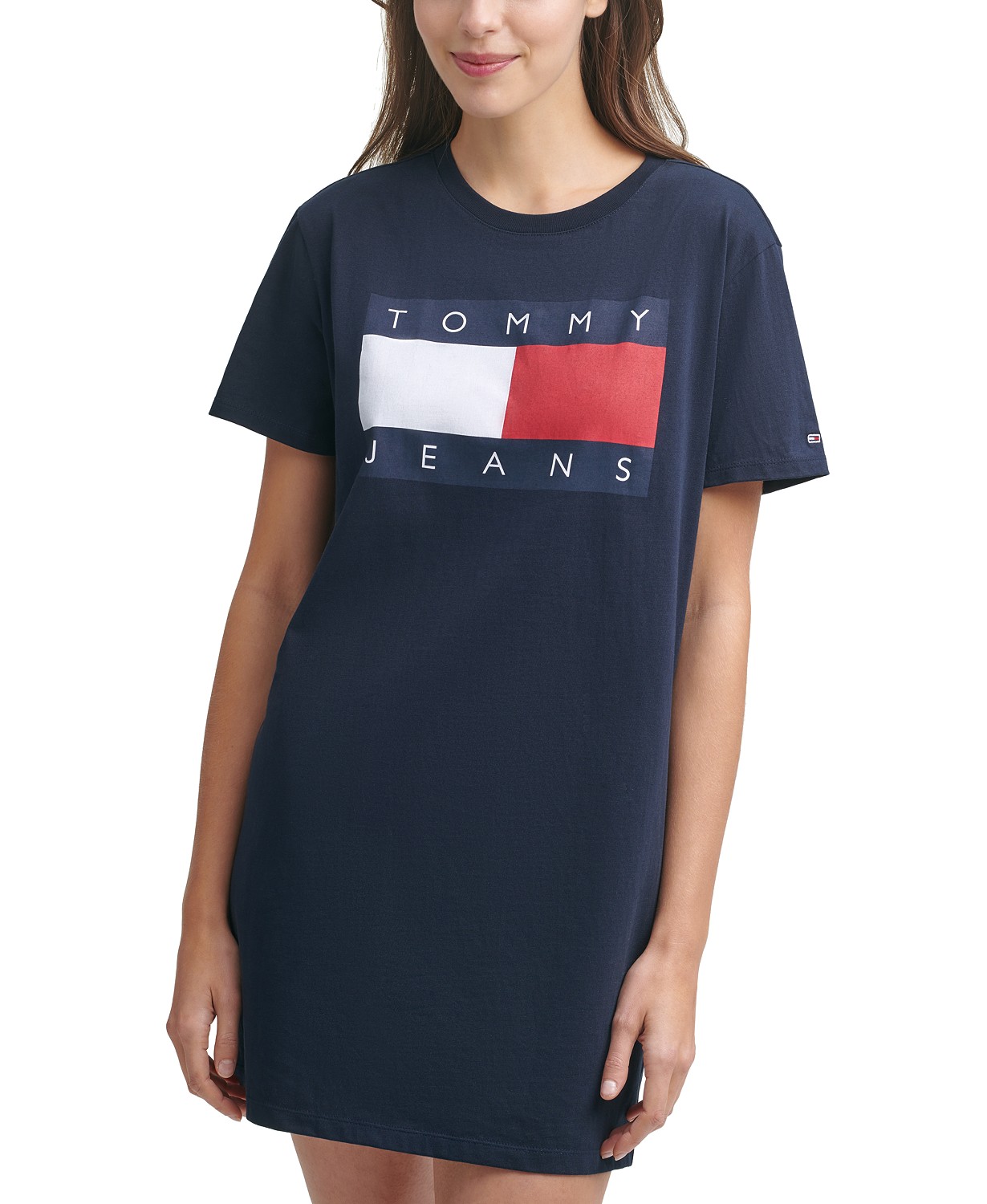Flag Logo Cotton T-Shirt Dress
