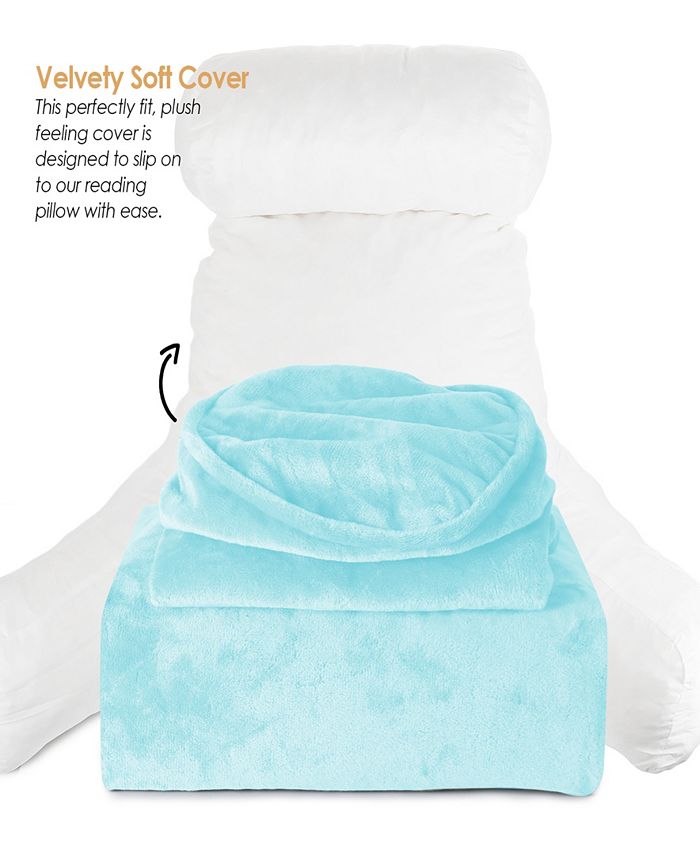 Nestl Reading Backrest Pillow Cover and Detachable Neck Roll Pillow