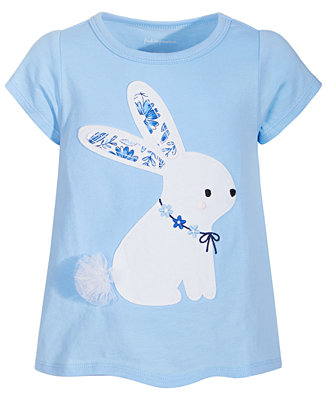 First Impressions Baby Girls Cotton Bunny T-Shirt, Created for Macy's ...