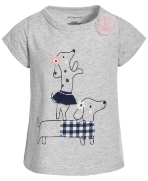 First Impressions Baby Girls Dog-Print T-Shirt Created for Macy's
