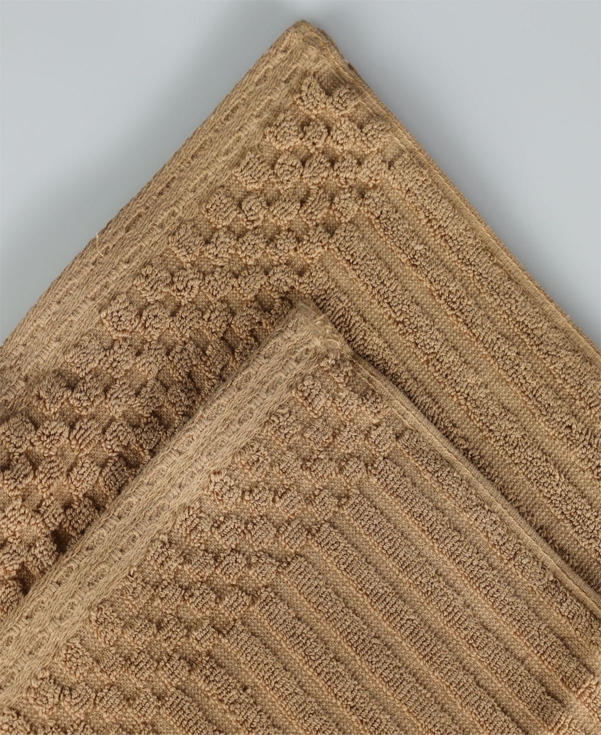 Superior Soho Checkered Border Cotton 6 Piece Towel Set In Brown