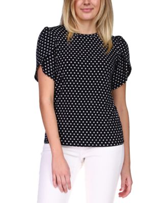 macy's black dressy tops