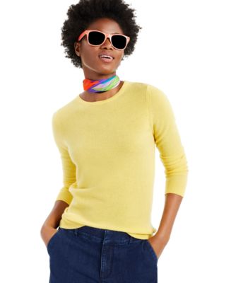 Charter Club Cashmere Long-Sleeve Crewneck Sweater, Created for Macy's ...