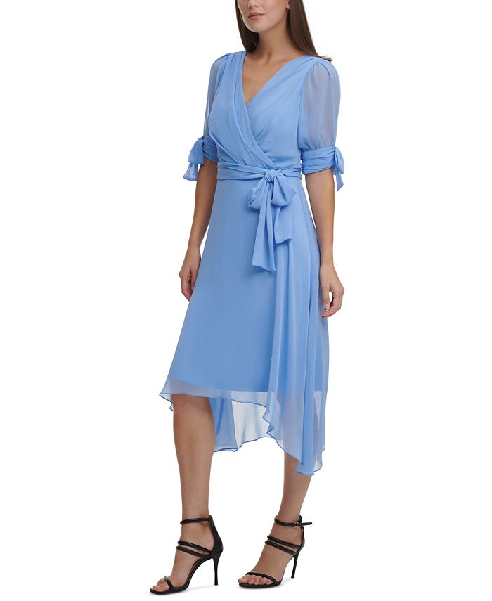 Macys faux wrap on sale dress