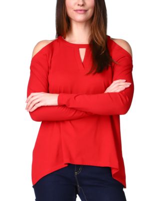 Michael Kors - Cold-Shoulder Keyhole-Cutout Top