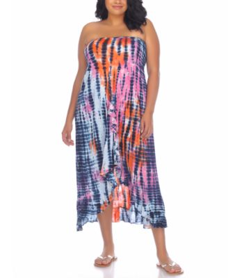 plus size strapless cover up