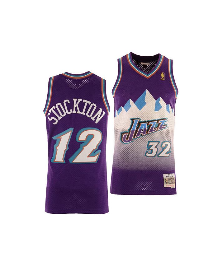 Utah Jazz John Stockton Adidas Basketball Jersey Hardwood Classics Mens SZ  XL