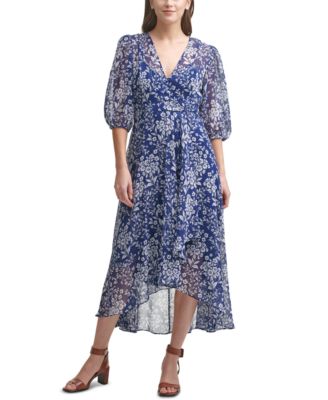 Calvin Klein - Floral-Print Chiffon Maxi Dress