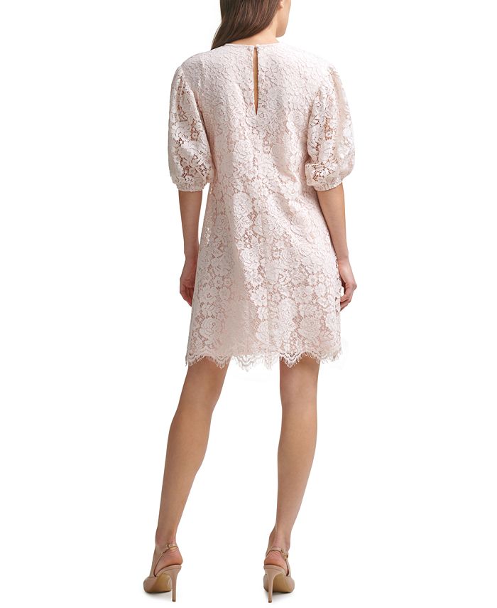 Calvin Klein Lace Balloon-Sleeve Dress & Reviews - Dresses - Women - Macy's