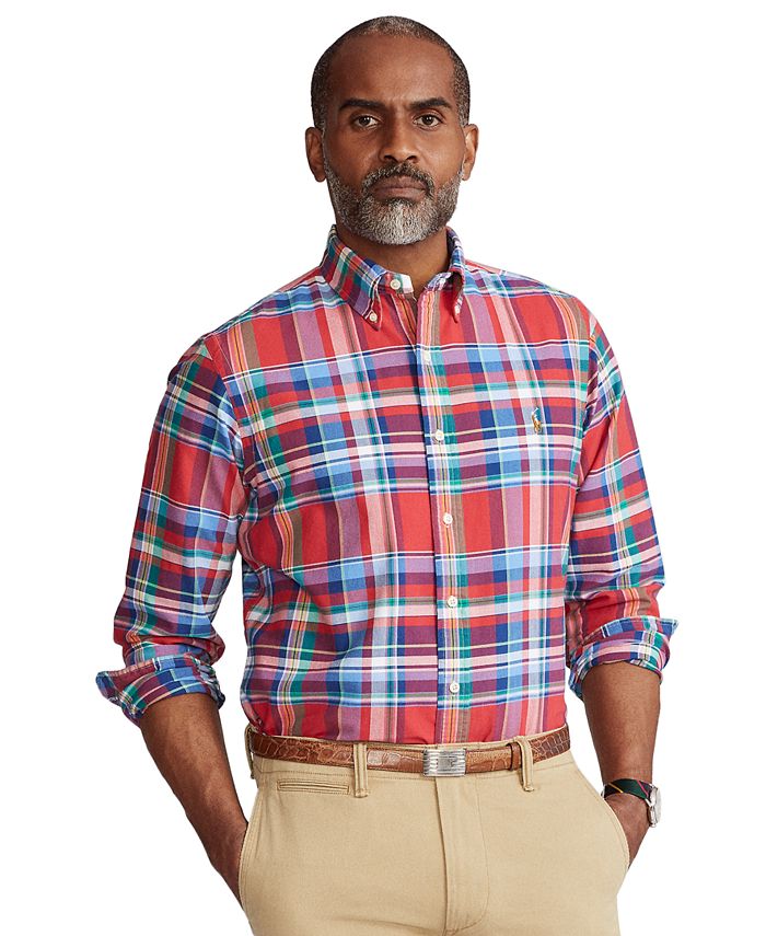 Polo Ralph Lauren Men's Classic-Fit Plaid Oxford Shirt & Reviews - Casual Button-Down  Shirts - Men - Macy's
