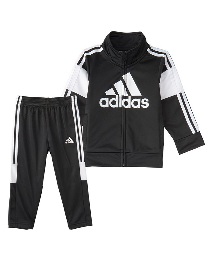 adidas Little Boys Zip Front Bold Pack Jacket and Pant Set - Macy's