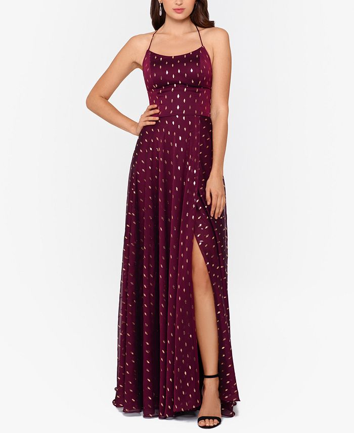 Betsy and adam 2025 sequined chiffon gown