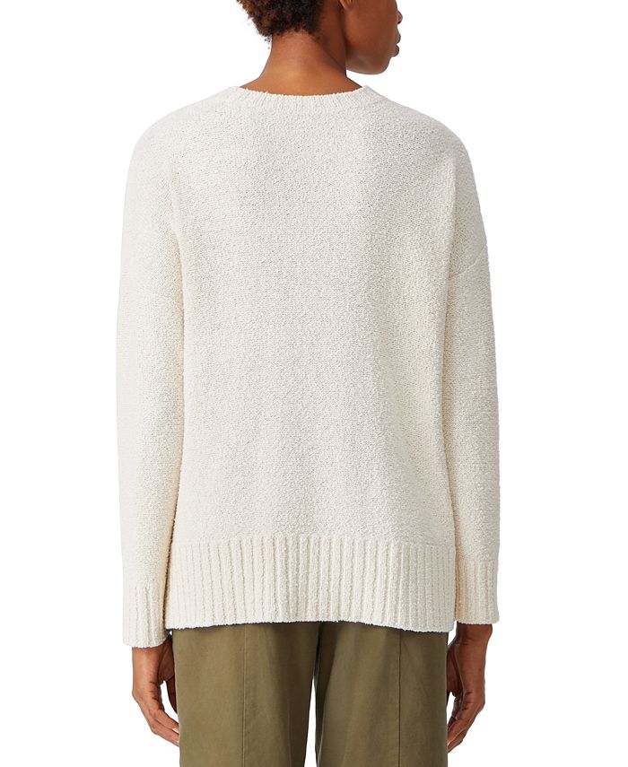 Eileen Fisher Cotton Crewneck Sweater & Reviews - Sweaters - Women - Macy's