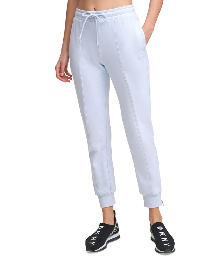 DKNY Cotton Embroidered Logo Pintuck Joggers - Macy's