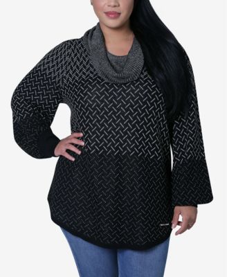 plus size silver metallic sweater