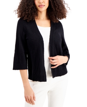 Jm Collection Cotton Slub Cardigan Created for Macy's