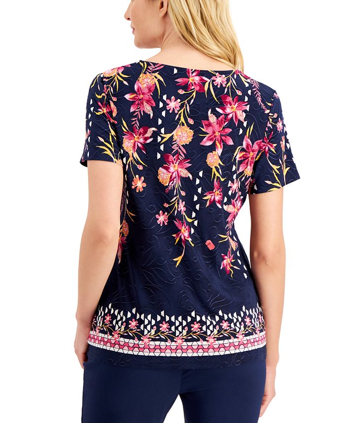 macys womens tops short sleeve