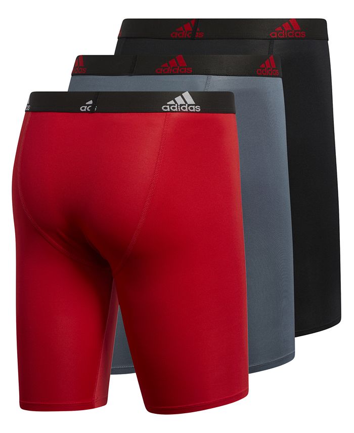 adidas Men's 3Pk. Performance Long Boxer Briefs Macy's