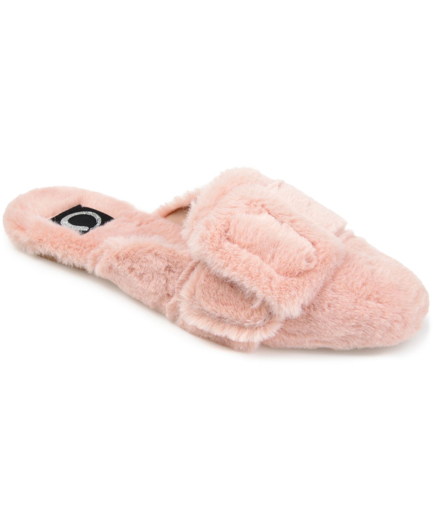 Женские тапочки Journee Collection Eara Slide Slippers, цвет: Пудровый — фото 1