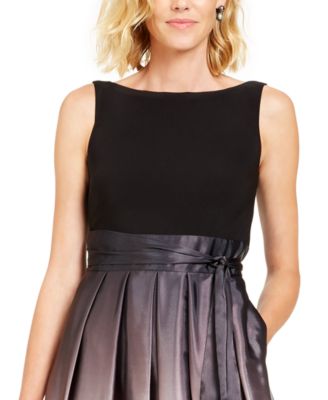 Ombr&eacute; Satin Bow Sash Gown