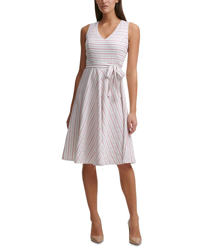 Tommy Hilfiger Seersucker A Line Dress Macy s