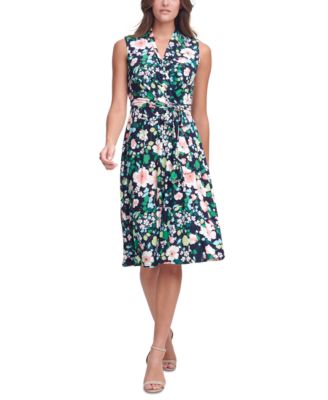 tommy hilfiger floral wrap dress