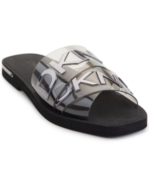 Dkny Isha Logo Flat Slide Sandals