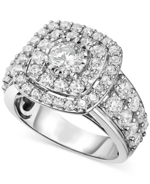 Trumiracle Diamond Halo Cluster Engagement Ring (3 Ct. T.w.) In 14k White Gold