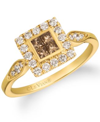Le Vian Chocolate Diamond® & Nude Diamond™ Halo Ring (5/8 ct. t.w.) in