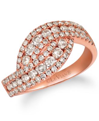 Nude Diamond Swirl Statement Ring (1-1/8 ct. t.w.) in 14k Rose Gold
