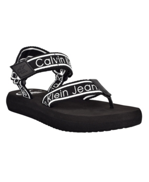 Calvin Klein Jeans Women's Mikki Strappy Sporty Beach Sandals Women's Shoes
