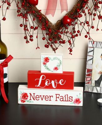 Valentine's Block Table Decor