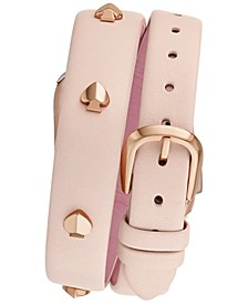 Blush Leather Double Wrap Strap for Apple Watch®