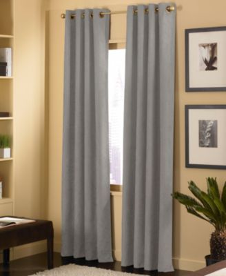 Chf Cameron Faux Suede Window Treatment Collection In Navy